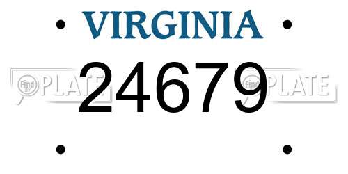 24679 Virginia License Plate
