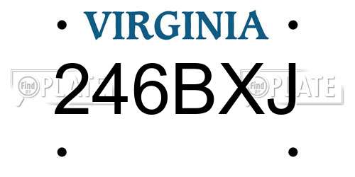246BXJ Virginia License Plate