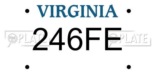 246FE Virginia License Plate