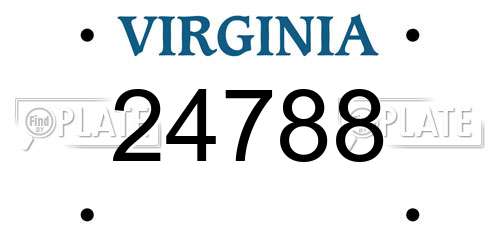 24788 Virginia License Plate