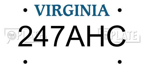 247AHC Virginia License Plate