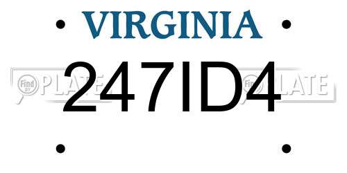 247ID4 Virginia License Plate