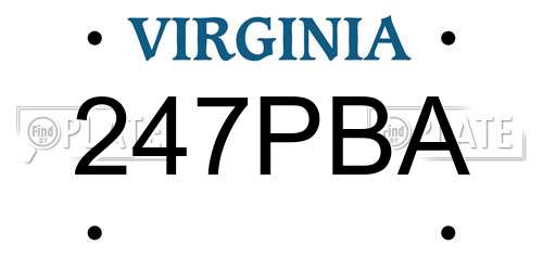 247PBA Virginia License Plate