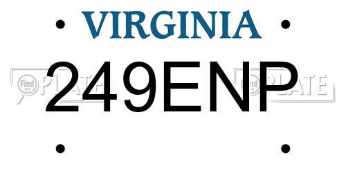249ENP Virginia License Plate