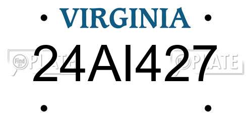 24AI427 Virginia License Plate