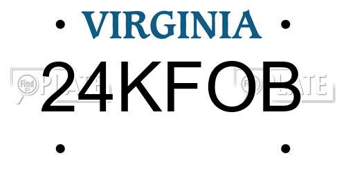 24KFOB Virginia License Plate