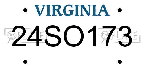 24SO173 Virginia License Plate