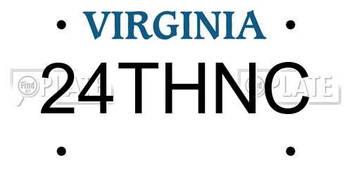 24THNC Virginia License Plate