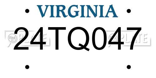 24TQ047 Virginia License Plate