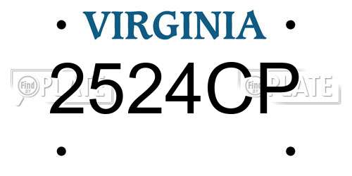 2524CP Virginia License Plate