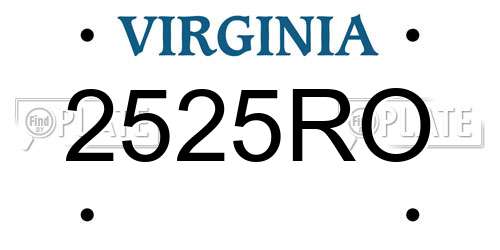 2525RO Virginia License Plate