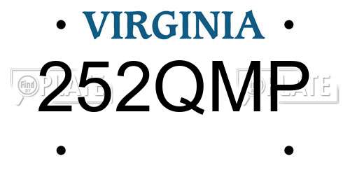 252QMP Virginia License Plate