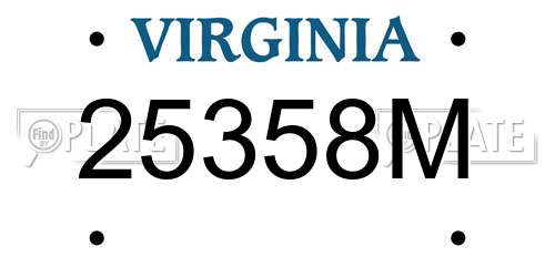 25358M Virginia License Plate