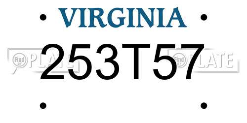 253T57 Virginia License Plate