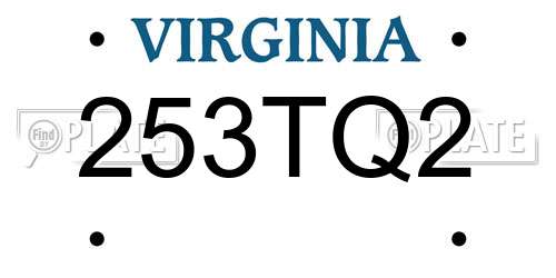 253TQ2 Virginia License Plate