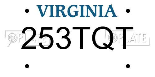 253TQT Virginia License Plate