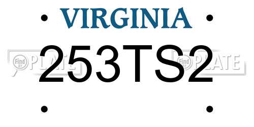 253TS2 Virginia License Plate