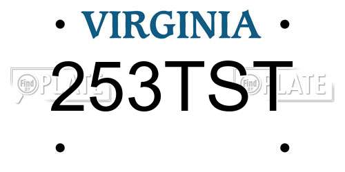 253TST Virginia License Plate
