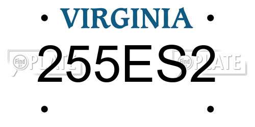 255ES2 Virginia License Plate