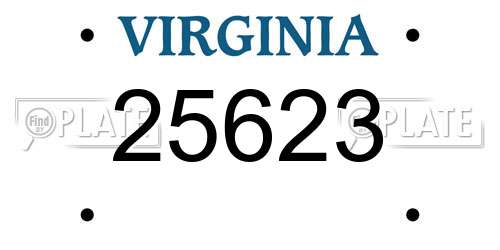 25623 Virginia License Plate