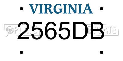 2565DB Virginia License Plate