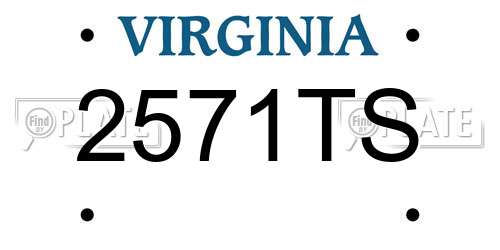 2571TS Virginia License Plate