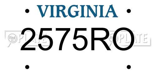 2575RO Virginia License Plate