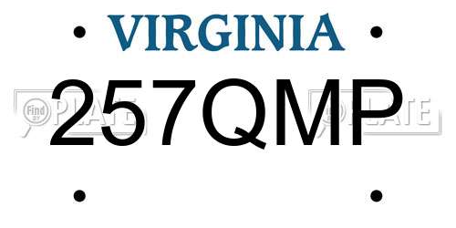257QMP Virginia License Plate