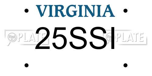 25SSI Virginia License Plate