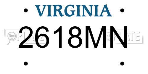2618MN Virginia License Plate