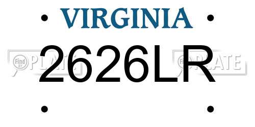 2626LR Virginia License Plate