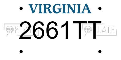 2661TT Virginia License Plate