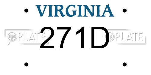 271D Virginia License Plate