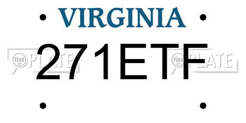 271ETF Virginia License Plate