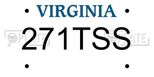 271TSS Virginia License Plate