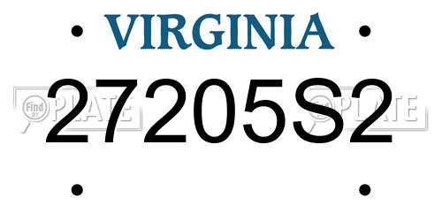 27205S2 Virginia License Plate