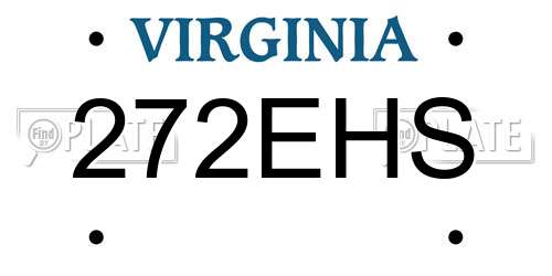 272EHS Virginia License Plate