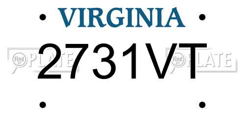 2731VT Virginia License Plate