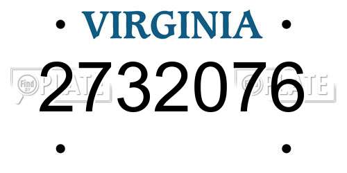 2732076 Virginia License Plate
