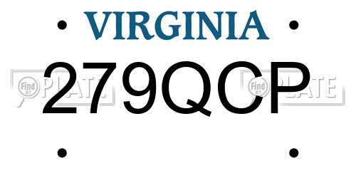 279QCP Virginia License Plate
