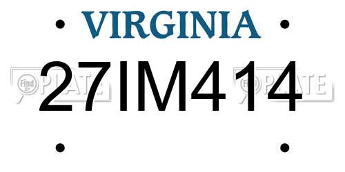 27IM414 Virginia License Plate