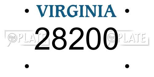 28200 Virginia License Plate