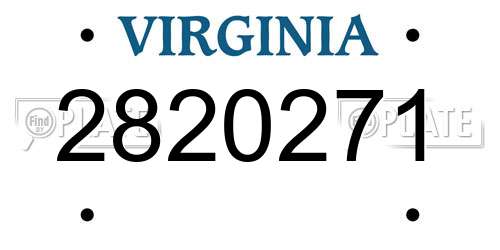 2820271 Virginia License Plate