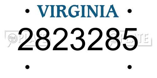 2823285 Virginia License Plate