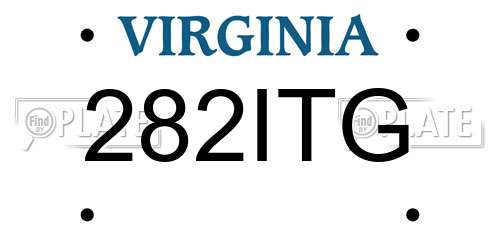 282ITG Virginia License Plate