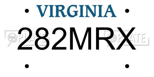 282MRX Virginia License Plate