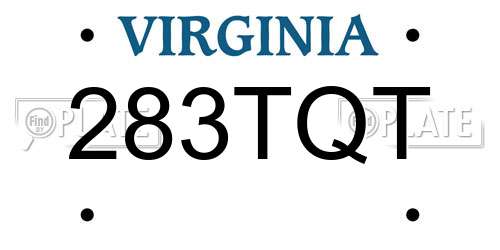 283TQT Virginia License Plate