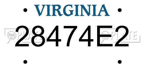 28474E2 Virginia License Plate