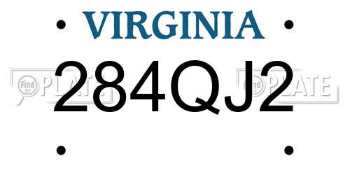 284QJ2 Virginia License Plate