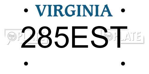 285EST Virginia License Plate